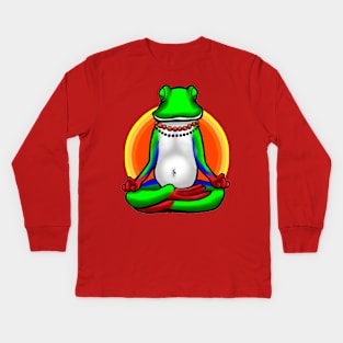 Zen Frog Kids Long Sleeve T-Shirt